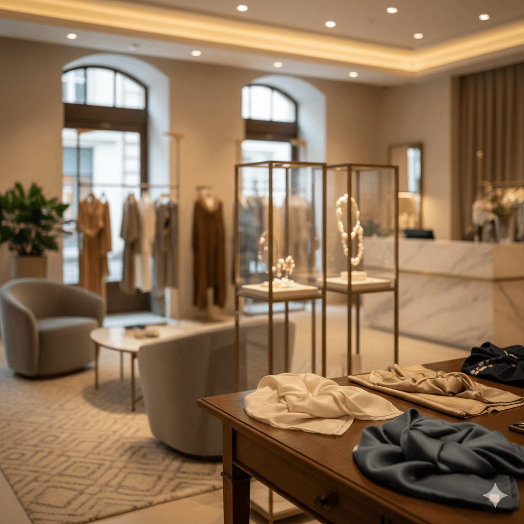 Upscale boutique or service environment