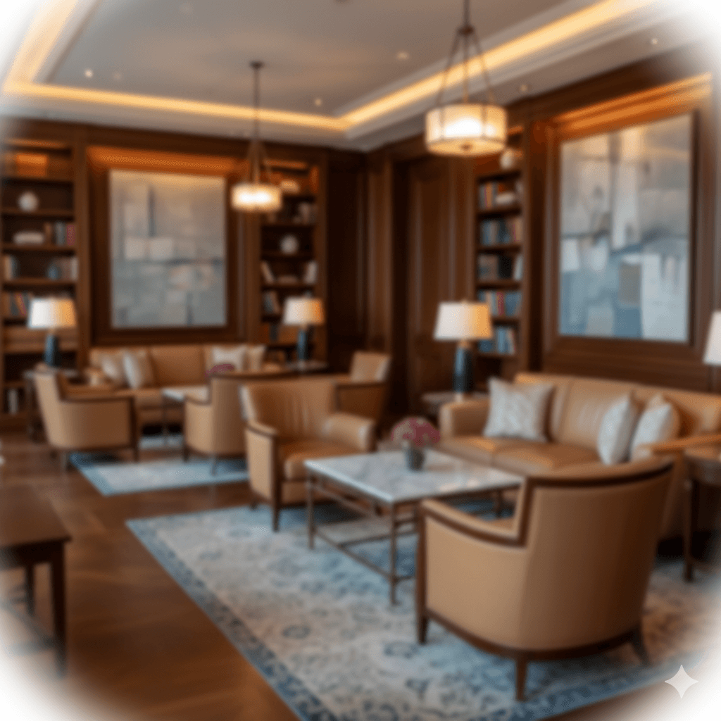 Upscale business lounge or club